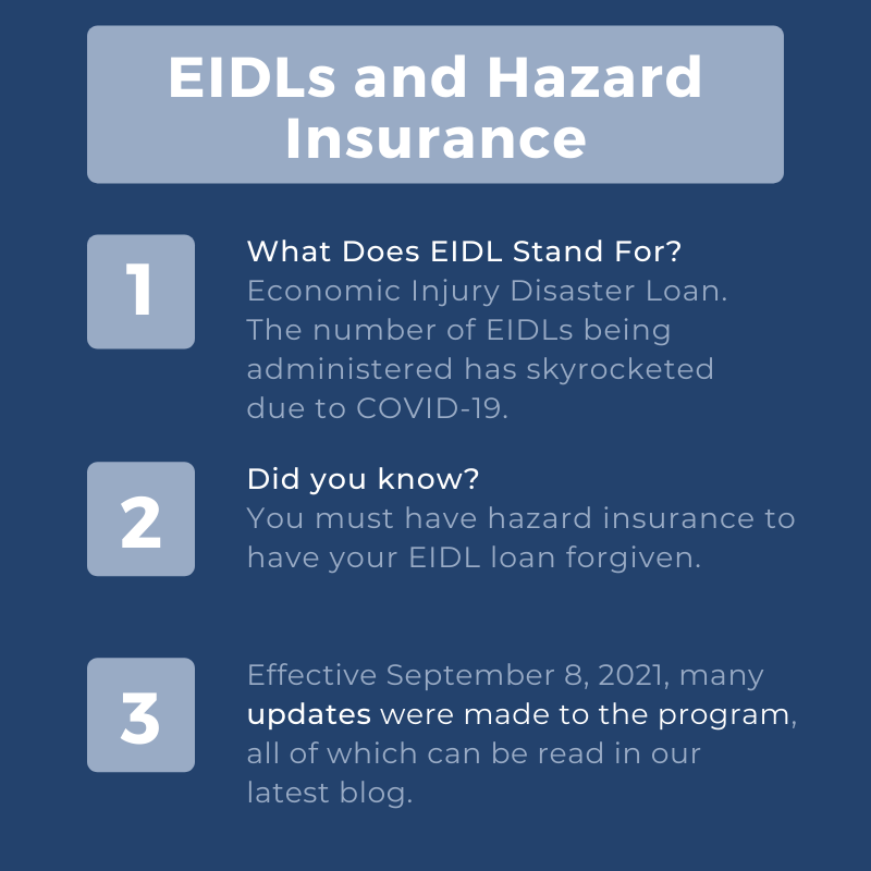 EIDLs and Hazard Insurance