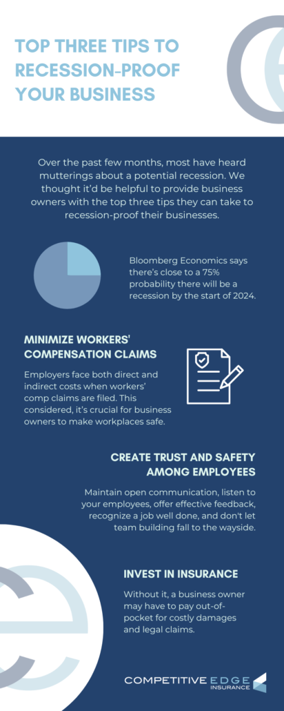 Infographic of "Top Three Tips to Recession-Proof Your Business"